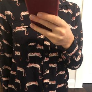 Cheetah Print Blouse